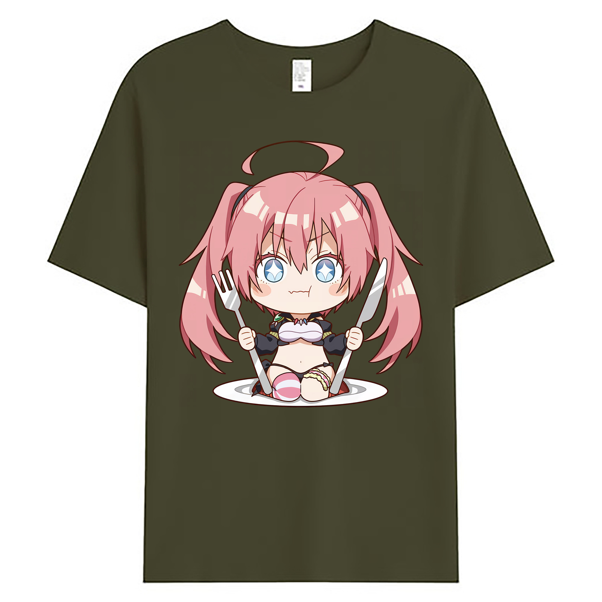 （画像用） 転スラ Regarding Reincarnated to Slime 綿100％ メンズ半袖Tシャツ｜肌触りやわらか＆通気性
